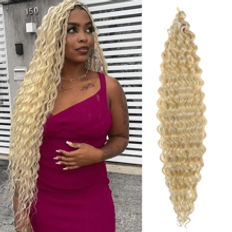 Hårtränsar Shein Inch Blonde Soft Ocean Wave Crochet Hair Deep Wave Twist