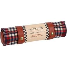 Chronicle Books Pendleton Red Black Check Pattern Chess & Checkers