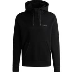 HUGO BOSS Men Sweaters HUGO BOSS Mirror Effect Logo Hoodie - Black