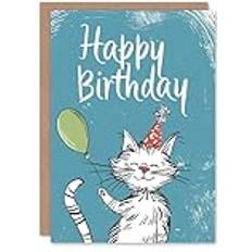 Party Supplies ARTERY8 Birthday Card Party Hat Kitty Balloon