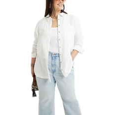 River Island Textured Shirt Plus Size - White