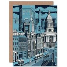 Party Supplies ARTERY8 Belfast cityscape city centre hall travel birthday blank greeting card
