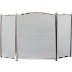 Fireplaces Vida Designs Denton 3 Panel Fire Guard Pewter Grey