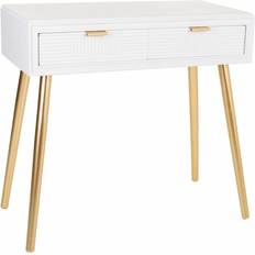 Oro Armarios Alexandra House Living Recibidor De Madera Blanco 82 x 41 x 78 Armario