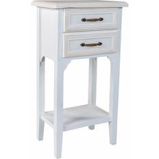 MDF Sengebord Alexandra House Living Nightstand White Sengebord 26.5x37cm