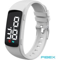 Fibex Vibrating Reminder Watch 15 Alarms White Vertical Sort digital dameur børneur