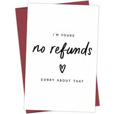 Shein pc Anniversary Card IM Yours No Refunds Funny Anniversary Card For Him Joke Anniversary Card For Boyfriend Girlfriend Husband Wife