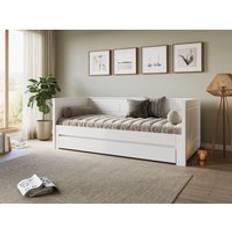 White Frame Beds Erika Solid Wood Guest Frame Bed