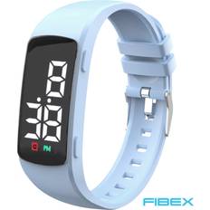 Fibex Vibrating Reminder Watch 15 Alarms Light Blue Vertical Sort digital dameur børneur