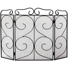 Vida Designs Tapton 3 Panel Steel Fire Guard Black