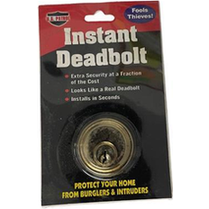 Security Deadbolt Lock Brass Finish Looks like a Real Deadbolt- Adhesive