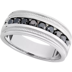 Macy's Band Ring - Silver/Diamonds