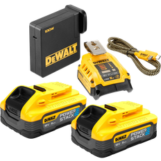 DeWalt Accessoires DCB094H2-QW 18V XR USB-C Laadadapter met 2x 5.0Ah POWERSTACK accu DCB094H2-QW