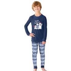 Nightwear Plus Women's Dreams & Co. Kids Pajama Set by Dreams & Co. in Navy Bear Isle Size 10/12 L