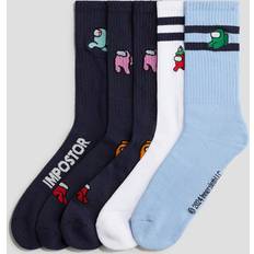 Socks H&M Girls Blue 5-pack intarsia motif socks 1.5-3.5