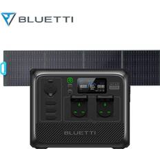 Bluetti ac60 600w portable power station 200w solar panel for outdoor camping