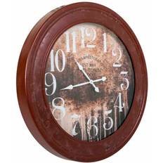 Red Clocks Alexandra House Living Red Fir wood Wall Clock 80cm