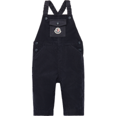 Bleu Combi-pantalons Moncler Enfant Boys Navy Blue Corduroy Dungarees