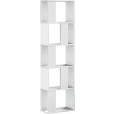 vidaXL 5 Levels White Book Shelf 162.5cm