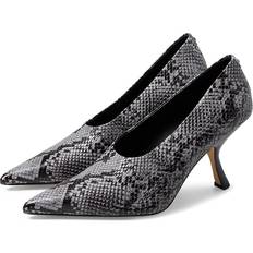 Michael Kors Pumps Michael Kors Luna Snake Embossed Leather Pump - Grey