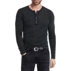 Soie T-shirts John Varvatos Christie Reversible Long Sleeve Silk Henley