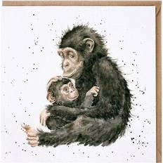 Wrendale Designs monkey greeting card just the two of us artwork by hannah