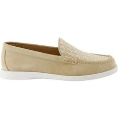 Dior Lågskor Dior Loafers, male, Beige, Slip-On Round Toe Suede Loafers