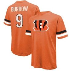 Majestic Threads Men's Majestic Threads Joe Burrow Orange Cincinnati Bengals Name & Number Oversize Fit T-Shirt