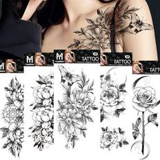 Ej djurtestade Kroppsmakeup INF Vattentåliga fake-tatueringar Temporary Tattoo Stickers 5 st