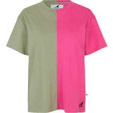 Kangol Herr Överdelar Kangol Idaho Split Tshirt Herr Kortärmade - Oill Green Pink