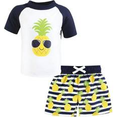 Babies UV Clothes Hudson Baby Baby Boys Swim Rashguard Set Pineapple 18-24 months