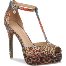 Thalia Sodi Women's Chacey Embellished T-Strap Platform Pumps Exotic Multi 10.5M