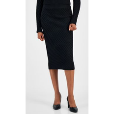 Anne Klein Skirts Anne Klein Women's Diamond Knit Sweater Pencil Skirt Black