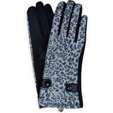 Leopard Gloves & Mittens MARCUS ADLER Women's Leopard Print Jersey Gloves Black one-size