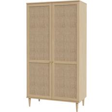 Gold Clothing Storage 17 Stories 2 Door with shelf Wardrobe