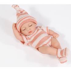 BGHONE striped pink white New Silicone Reborn Dolls 20cm Baby Reborn Toys Waterproof Doll Cute Mini Reborn Baby Doll