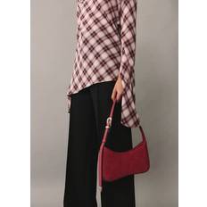 Mango Textured Shoulder Bag - Red