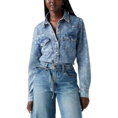 Clothing Levi's Women's The Ultimate Western Cotton Denim Shirt Emme Patch