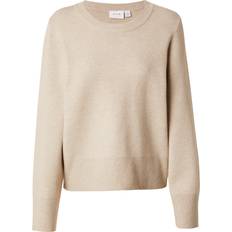 Nainen - Ruskea Neuleet Vila O-neck L/S Knit Top - Ruskea