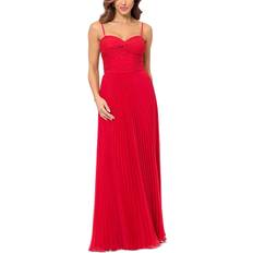 Aqua Evening Gowns Dresses Aqua Pleated Chiffon Gown Exclusive Red