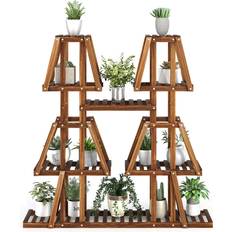 Indoor Plant Stands Tall Wood Plant Stand 5-Tier Plant Holder