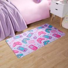 Purple Rugs OHS Kids Washable Supersoft Gaming Rug Lilac