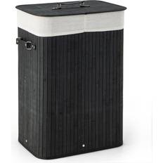 Bathroom Accessories Costway Bamboo Laundry Basket