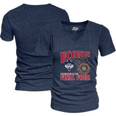 Blue 84 UConn Huskies 2024 NCAA Basketball Tournament March Madness Final Four Tri-Blend V-Neck T-Shirt Navy NCAA Women's