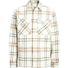 Jack & Jones Skjorter Jack & Jones Jprraymond Melange Check LS Overshi Mand Cloud Dancer/comfort Fit Overshirts hos Magasin