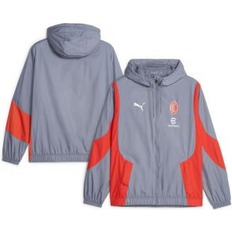 Jackets & Sweaters Puma Men's Gray Ac Milan 2023/24 Pre-Match Anthem Full-Zip Hoodie Jacket Gray