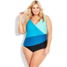 Avenue Swimwear Avenue Plus Spliced Piece Aqua