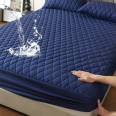 Shein 1pc Waterproof Mattress Cover Thickened Mattress Protector Pillowcase Not Madrasskydd Blå (199.9x)
