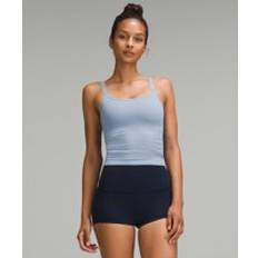 Blue Tank Tops Lululemon Ebb To Street Scoop-Neck Cropped Tank Top Light Support, B/C Cup Blue Willow/Blue Willow