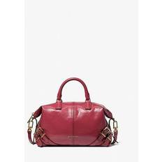 Røde Messengervesker Michael Kors Darrington Small Crackled Leather Satchel